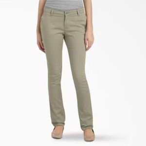 Dickies Girls Stretch Classic Fit Straight leg Khaki pants, size 19